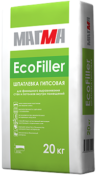 Шпатлёвка гипсовая «EcoFiller» МАГМА